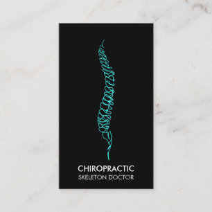 Blaue Teal-Wirbelsäule Wirbel orthopädische Chropr Visitenkarte