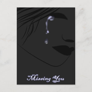 Blaue Teardrops Postkarte