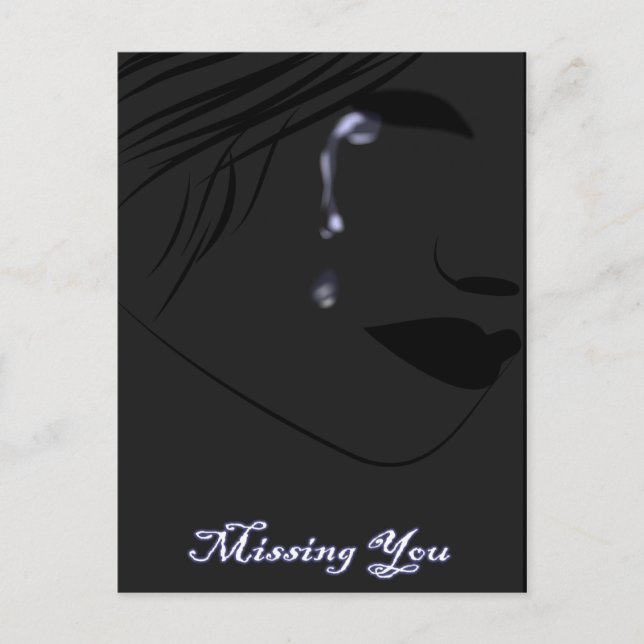 Blaue Teardrops Postkarte (Vorderseite)