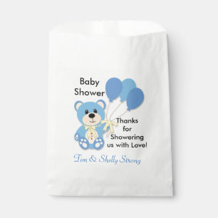 Blaue Teddy-Bärn-Bevorzugungs-oder Party-Taschen Geschenktütchen
