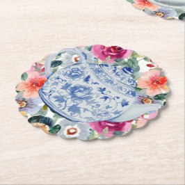 Blaue Teekannenblumen Untersetzer