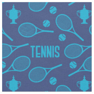 Blaue Tennisschläger auf der Marine - anpassbar! Stoff