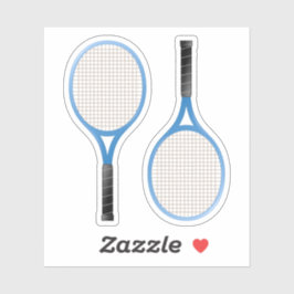 Blaue Tennisschläger Aufkleber