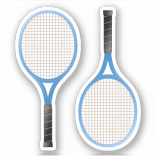 Blaue Tennisschläger Aufkleber
