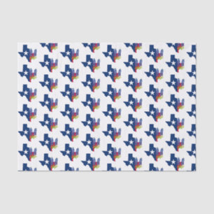 Blaue Texas-Blumen Wildblumen Aquarell Seidenpapier