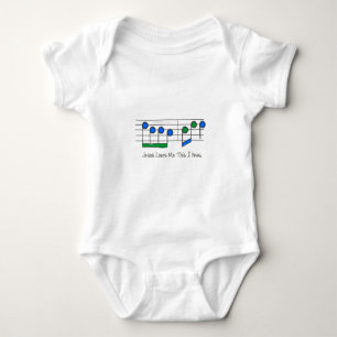 Blaue Texte Baby Strampler