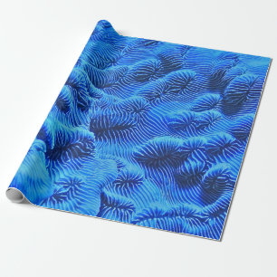 Blaue Textilien Geschenkpapier