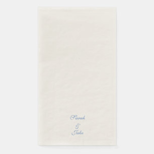 Blaue Textur Creme Hochzeit Serviette