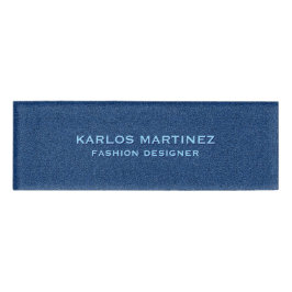 Blaue Textur Namenschild