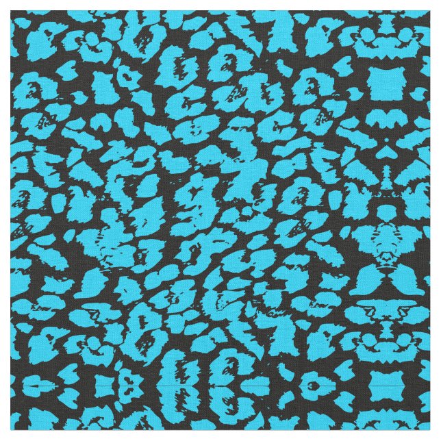 Blaue Tierchen Abstrakt, Geparden wie Stoff (Nahaufnahme)