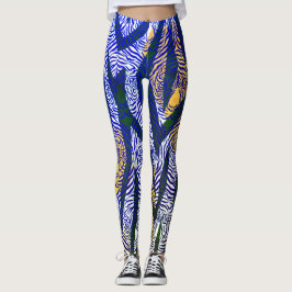 Blaue Tiger-Leggings Leggings