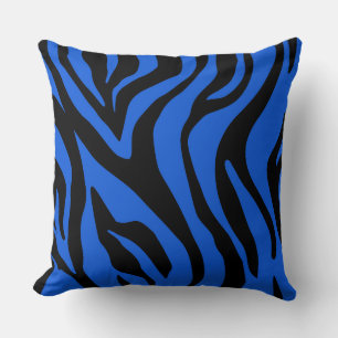 Blaue Tiger/leicht blaue reversible Pilze Kissen