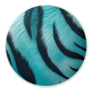 Blaue Tiger Streifen Keramikknauf