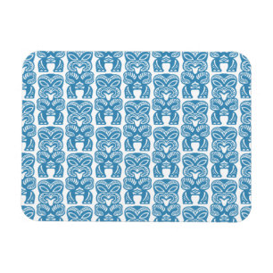 Blaue Tiki-Glücksfigur-Symbol Magnet