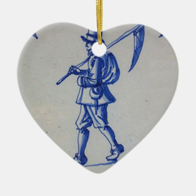 Blaue Tile Delft - Vorlage Keramik Ornament (Vorne)