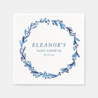 Blaue Tinte Botanische Babyparty im individuellen