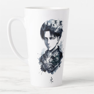 Blaue Tinte Soldat Porträt Latte-Mug Milchtasse