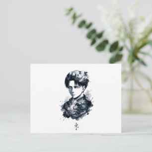 Blaue Tinten-Soldaten-Porträt-Postkarte Postkarte