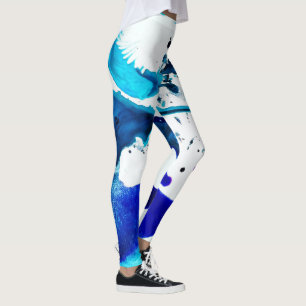 Blaue Tinten-Spritzer auf Leggings