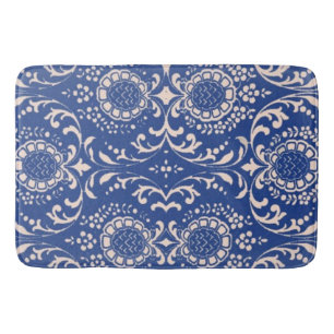 Blaue Toile Badezimmer-Wolldecke! Badematte