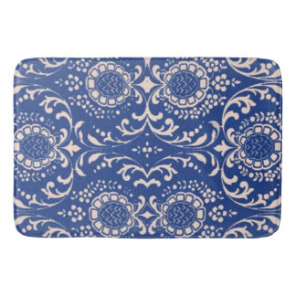 Blaue Toile Badezimmer-Wolldecke! Badematte