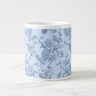 Blaue Toile Jumbo-Tasse