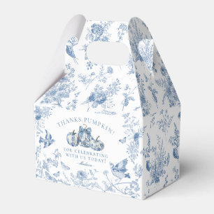 Blaue Toile-Kürbis-französische Herbst-Dessert-Ges Geschenkschachtel