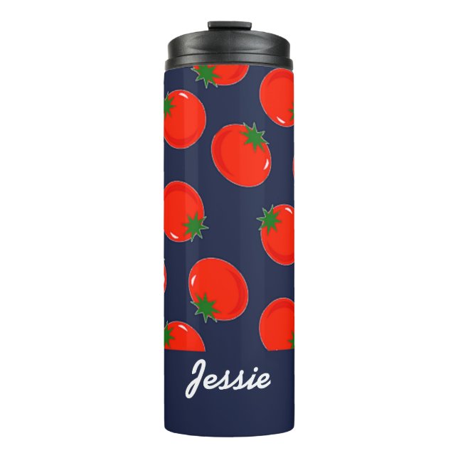 Blaue Tomaten Thermosbecher (Vorderseite)