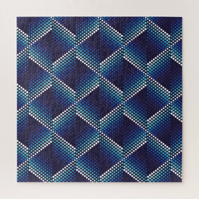 Blaue Töne Geometrisches Muster (Vertikal)