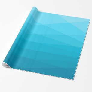 Blaue Töne Polygonal Geschenkpapier