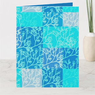Blaue Tonfolien Karte