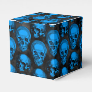 Blaue Totenköpfe und Sonnenblumen-Serie Design 6 Geschenkschachtel