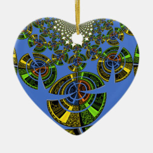 Blaue Tradition Keramikornament