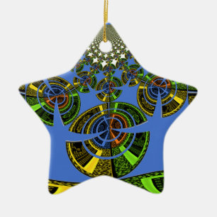 Blaue Tradition Keramikornament