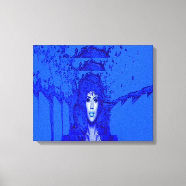 Blaue Trance Leinwanddruck (Vorderseite)