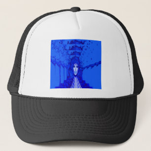 Blaue Trance Truckerkappe