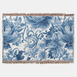 Blaue Träume | Florale Wassermalerei Chinoiserie W Decke