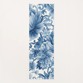Blaue Träume | Florale Wassermalerei Chinoiserie Yogamatte
