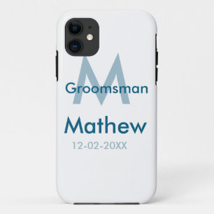 Blaue Trauzeuge mit Namensbuchstaben männlich pro Case-Mate iPhone Hülle