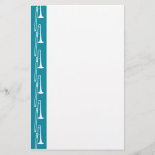 Blaue Trombone-Stationierung Briefpapier