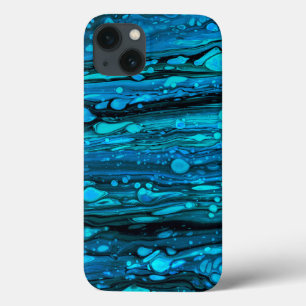 Blaue Tropfen Akryllische Pouring Abstrakter Fluid Case-Mate iPhone Hülle