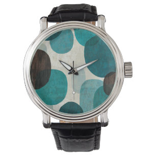 Blaue Tropfen Armbanduhr