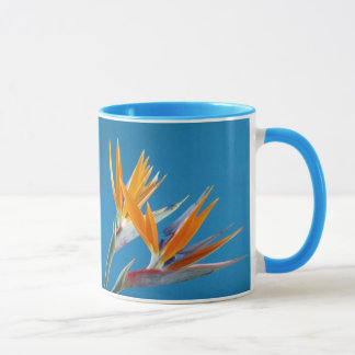 Blaue tropische Blume Kaffee Tasse