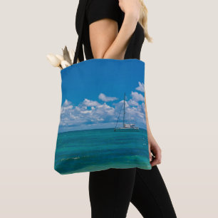 Blaue tropische Bucht-Seelandschaft Tasche