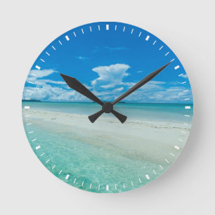 Blaue tropische Jahreszeit, Palau Runde Wanduhr