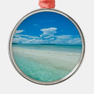 Blaue tropische Meereslandschaft, Palau Ornament Aus Metall