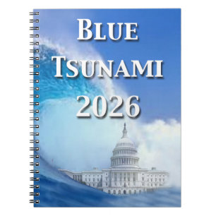 Blaue Tsunami-Wahl 2026 Notizblock