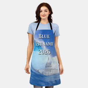 Blaue Tsunami-Wahl 2026 Schürze