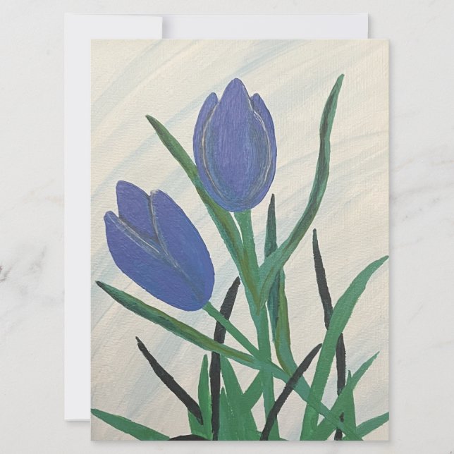 Blaue Tulips (Vorderseite)