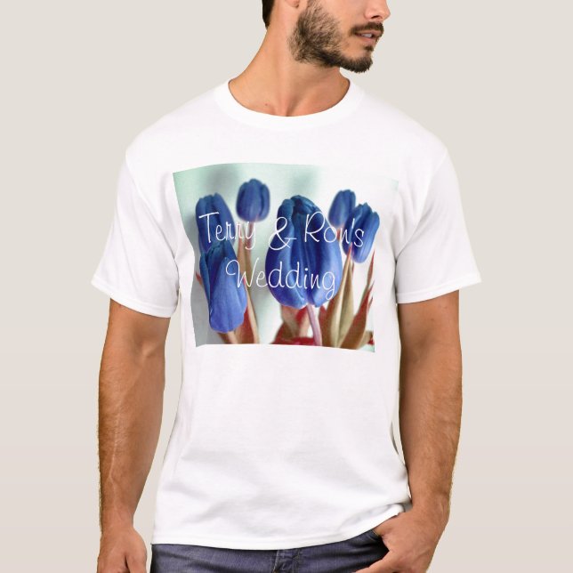 Blaue Tulips T-Shirt (Vorderseite)